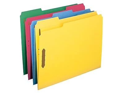 Alt View 2. Smead - Fastener File Folders, 2 Fasteners, Reinforced 1/3-Cut Tab, Letter Size, Assorted Colors, 50/Box  - Assorted.