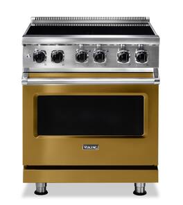Viking - 5 Series 4.7 Cu. Ft. Freestanding Electric Induction Range - Golden Hour