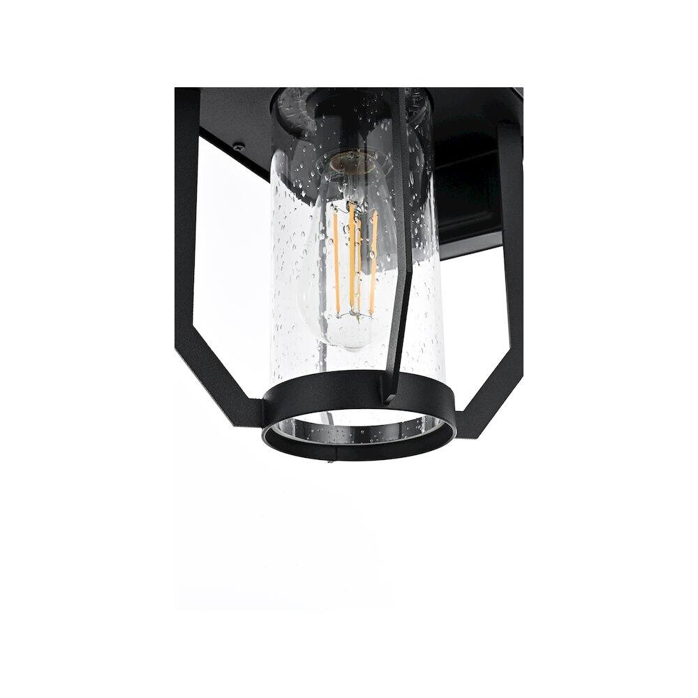 Alt View 1. Elegant Lighting - Sepviva 7 inch Outdoor Pendant in Black - Black.