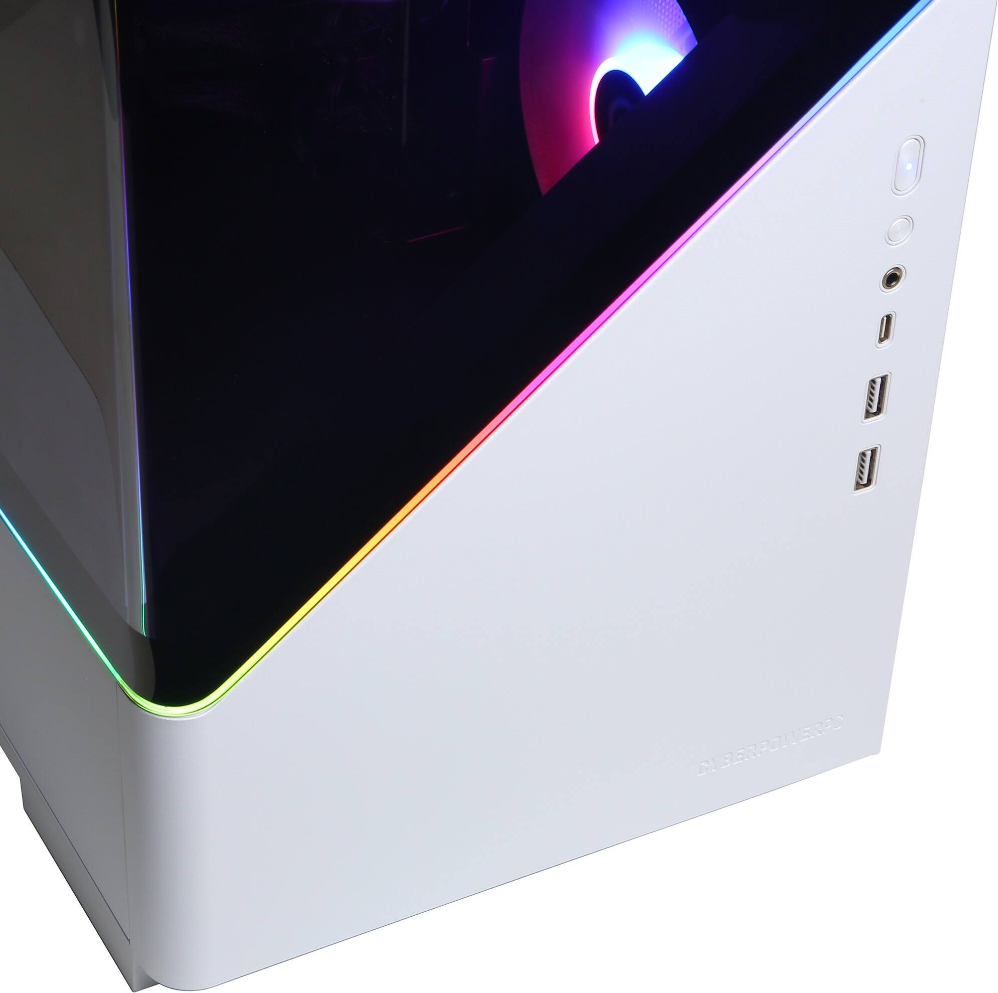Alt View 12. CyberPowerPC - Gaming Desktop - AMD Ryzen 9 9900X3D - NVIDIA GeForce RTX 5080 16GB - 32GB DDR5 - 2TB PCIe 4.0 SSD - White.