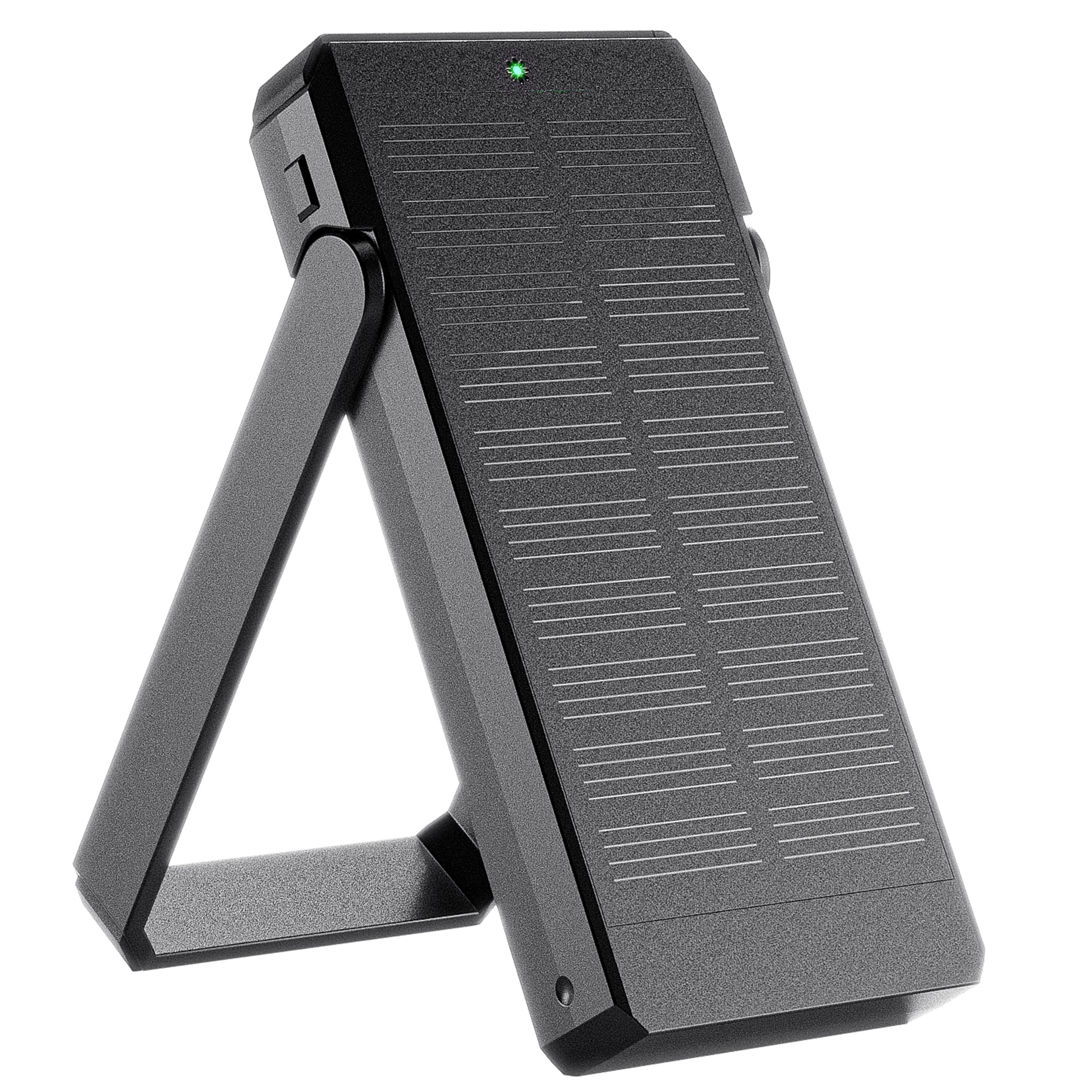 Front. Energizer - Energizer WeatherReady 10000mAh Solar Power Bank Outdoor Emergency Charger, Fast USB-C USB-A Weatherproof with Kickstand - Black.