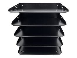 Huron - 5-Compartment Steel File Organizer, (HASZ0149) - Black