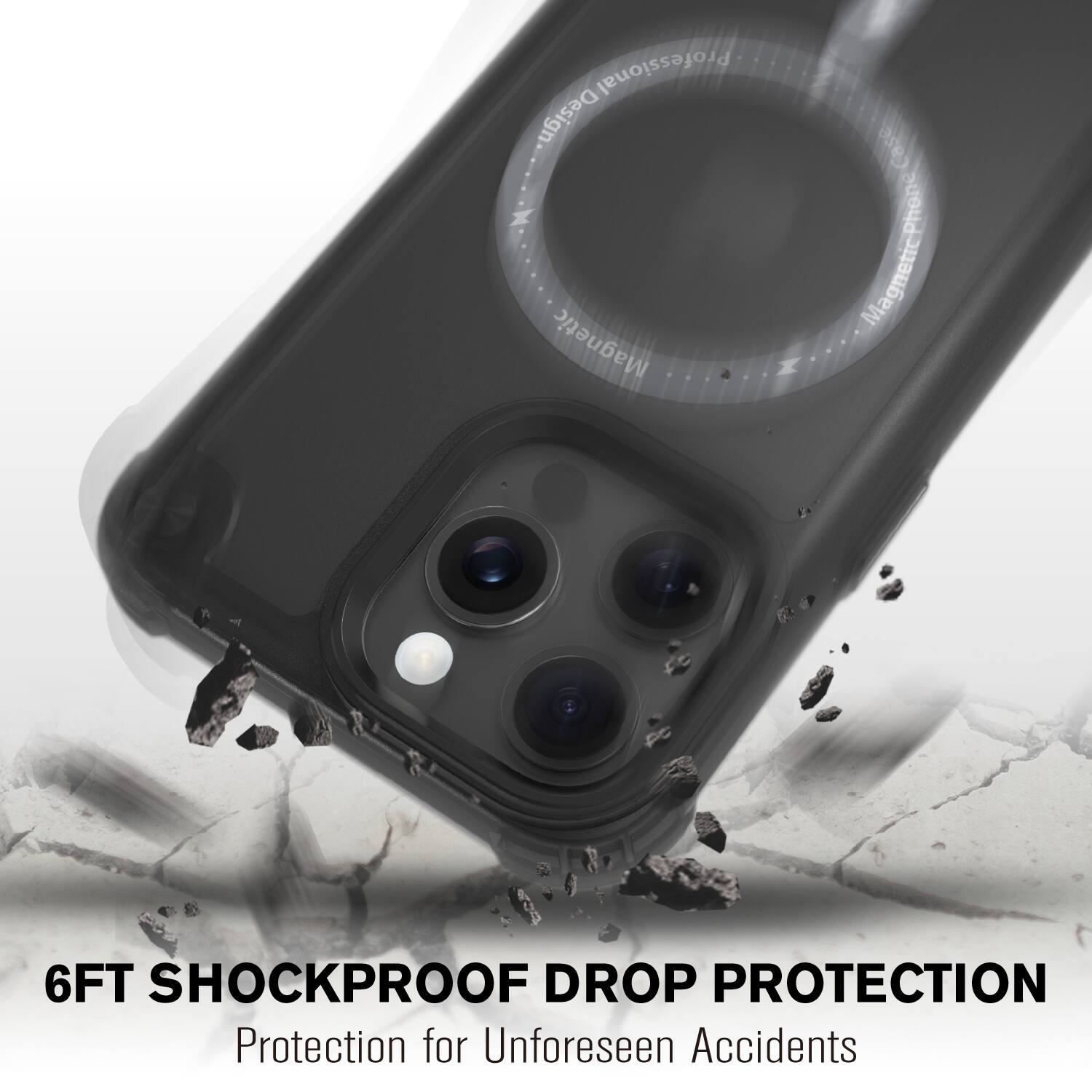 Professional Design - Magnetic Case  
MagneticPhone  
6FT SHOCKPROOF DROP PROTECTION  
Protection for Unforeseen Accidents