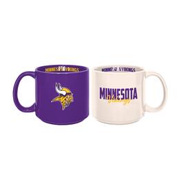 Logo Brands - Minnesota Vikings 2-Pack 15oz. Stackable Mug Set - Multicolor