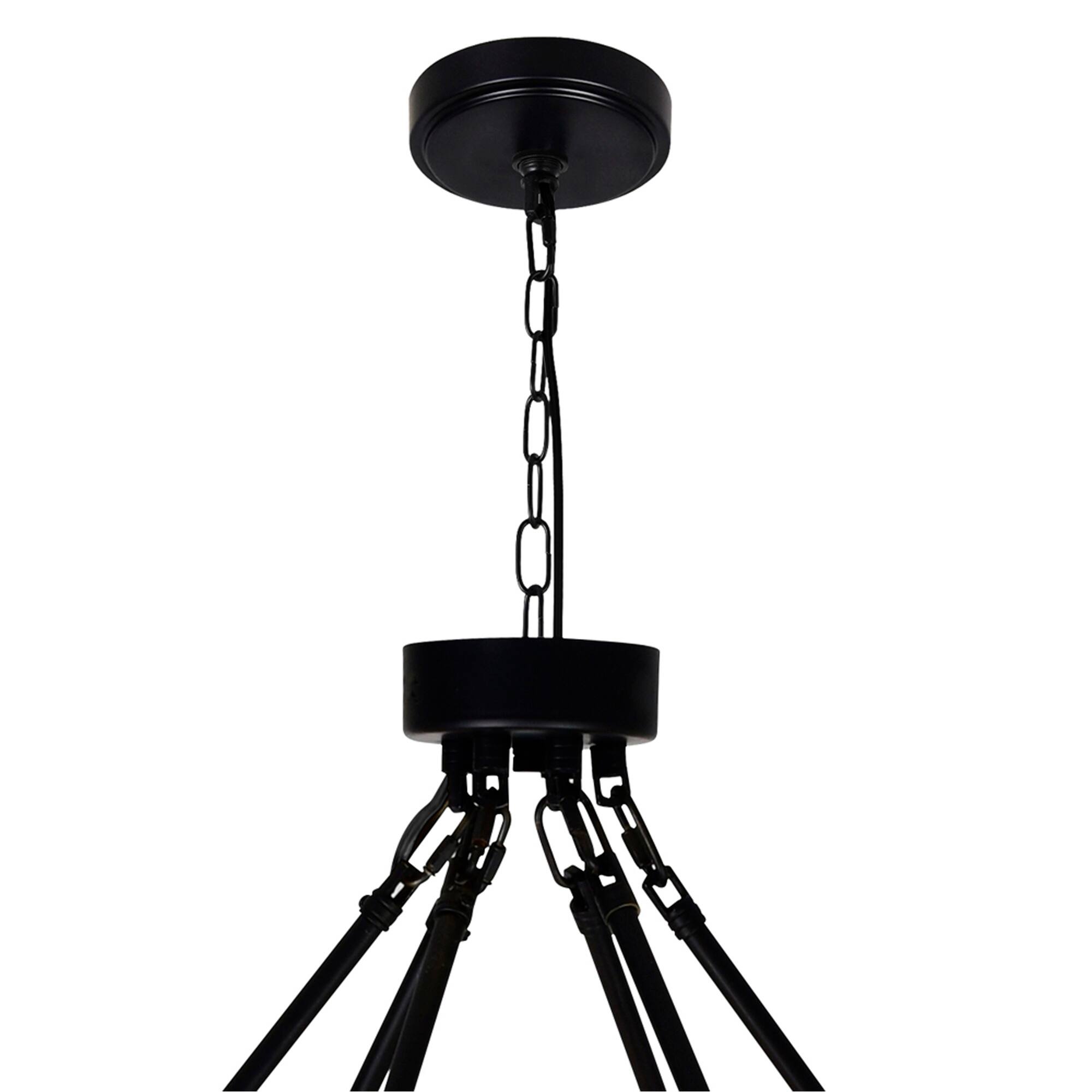 Alt View 1. CWI Lighting - Arya 45 Light Chandelier With Black Finish - Black.