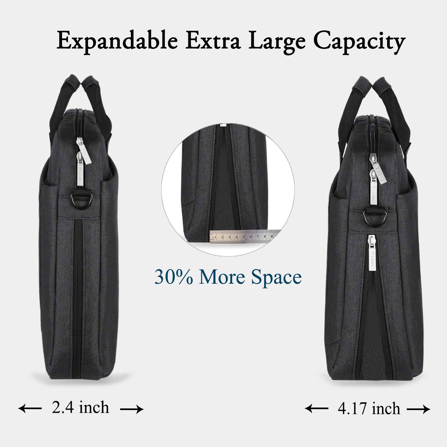 Expandable Extra Large Capacity  
30% More Space  
2.4 inch  
4.17 inch