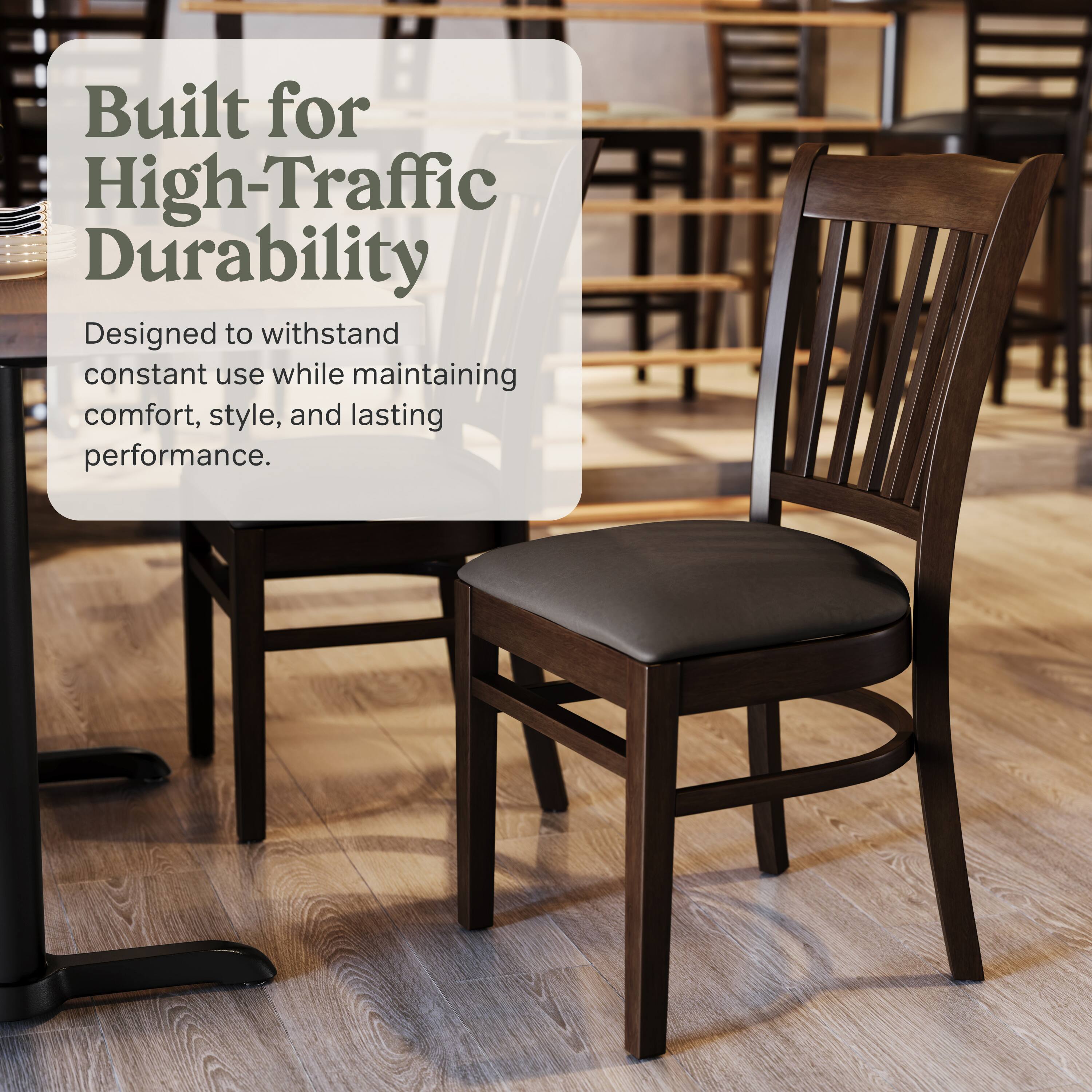 Built for High-Traffic Durability  
Designed to withstand constant use while maintaining comfort, style, and lasting performance.