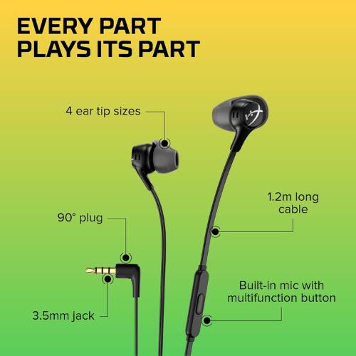 EVERY PART PLAYS ITS PART

- 4 ear tip sizes
- 90° plug
- 1.2m long cable
- 3.5mm jack
- Built-in mic with multifunction button