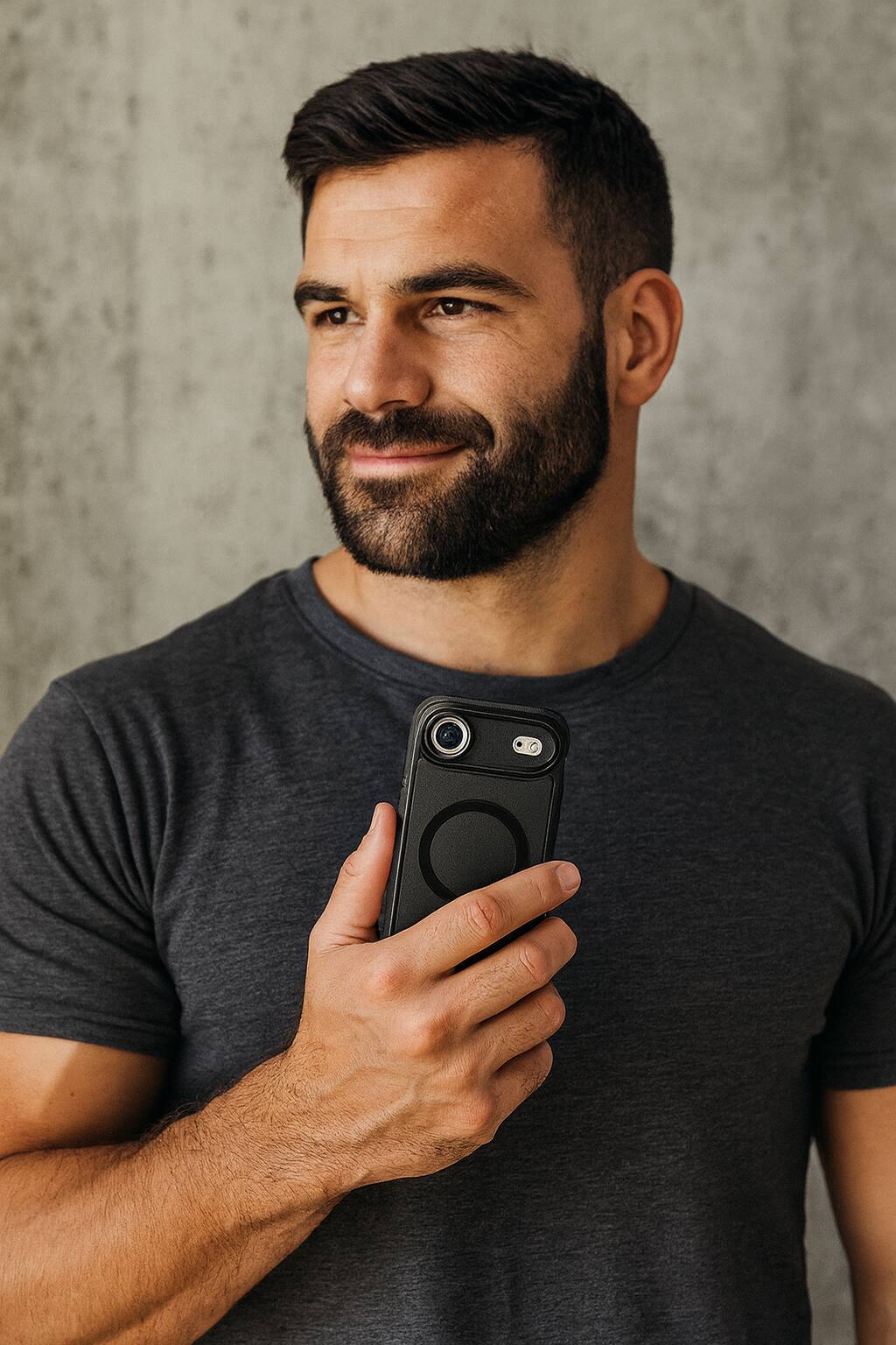 Alt View 2. SaharaCase - Apple iPhone Air Kickstand Case | Anti-Slip Grip | Compatible with Magsafe | Shock Absorbing Corners | Venture Series - Black.