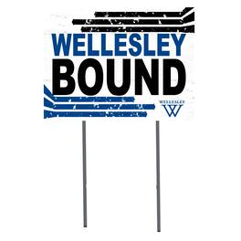 Jardine - Wellesley Blue 18" x 24" Bound Yard Sign - White