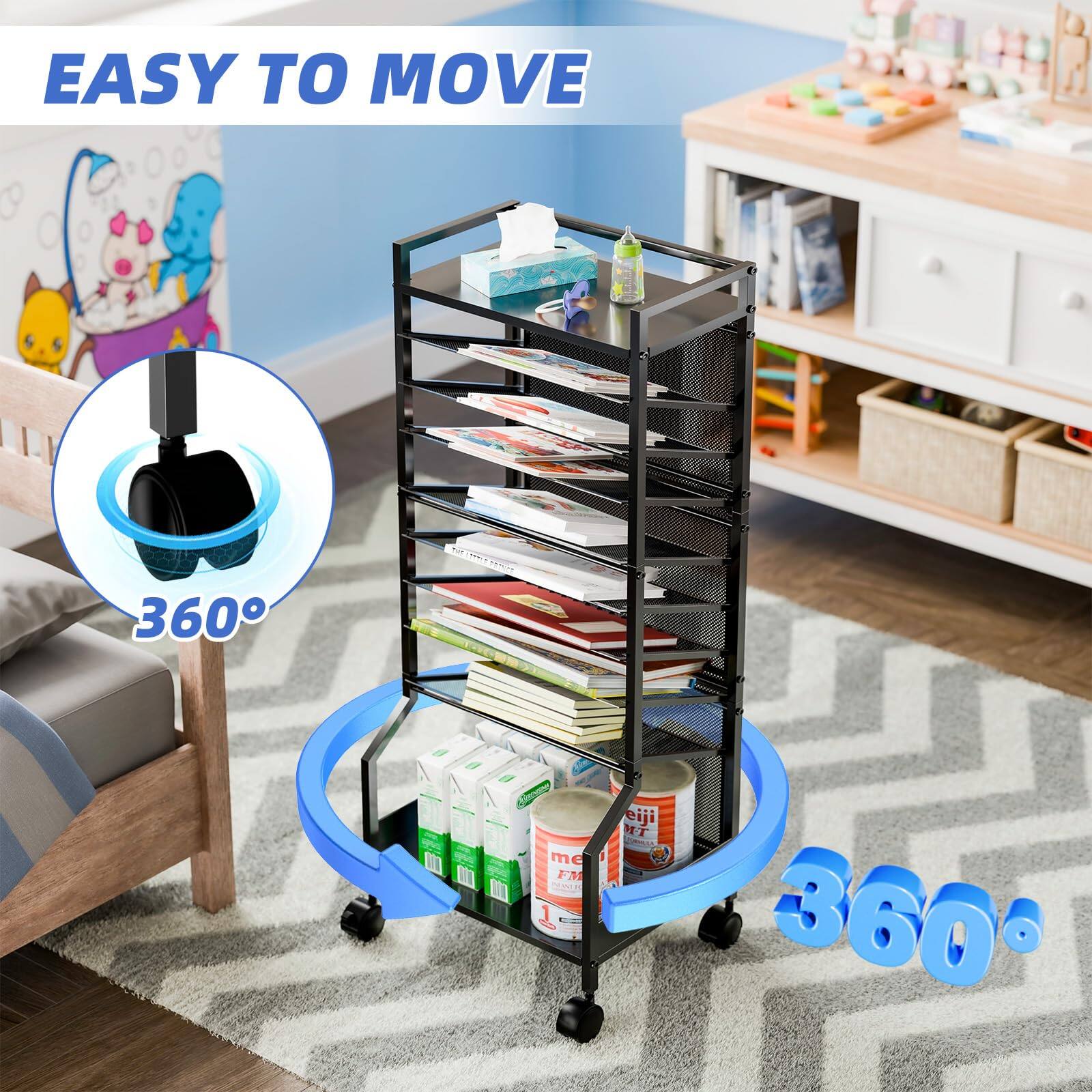 EASY TO MOVE  
360°