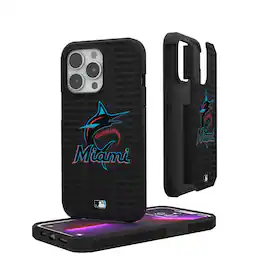 Keyscaper - MLB - Miami Marlins iPhone Text Backdrop Rugged Case - 12 Pro Max - Multicolor