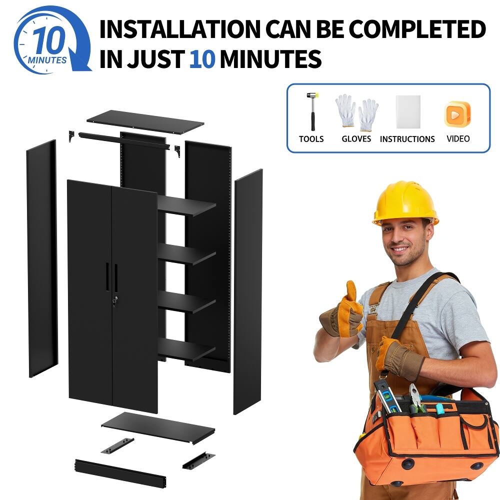 Installation can be completed in just 10 minutes

Tools
Gloves
Instructions
Video