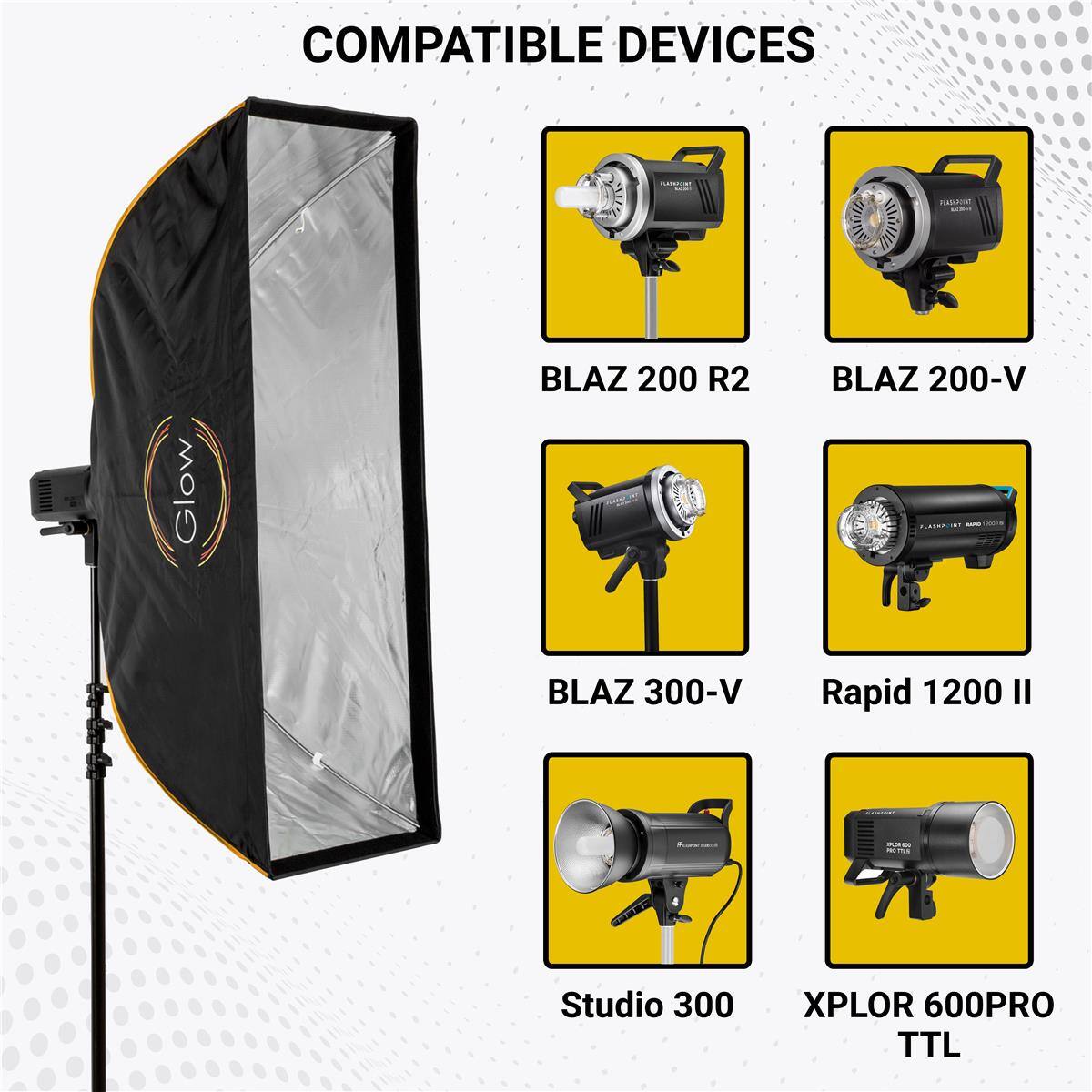 COMPATIBLE DEVICES  
AAOS Glow  
BLAZ 200 R2  
BLAZ 200-V  
BLAZ 300-V  
Rapid 1200 II  
Studio 300  
XPLOR 600PRO TTL