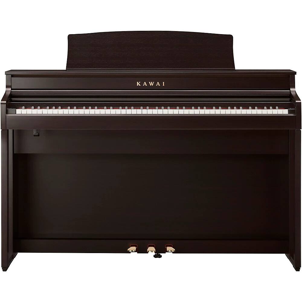 Angle. Kawai Pianos - Kawai CA401 88-Key Digital Concert Piano with Grand Feel Compact Wooden Key Action | Built-in Bluetooth MIDI Technology - Premium Rosewood.