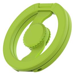 UUCOVER - Magnetic Phone Ring Holder Kickstand, Rotating Dual-Axis Foldable Stand Grip Fingertip Car Mount Compatible with MagSafe - Green