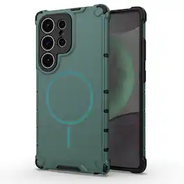 UUCOVER - Magnetic Case for Samsung Galaxy S23 Ultra, Compatible with MagSafe, Shockproof Drop-proof Slim Heat Dissipation Cover - Darkgreen