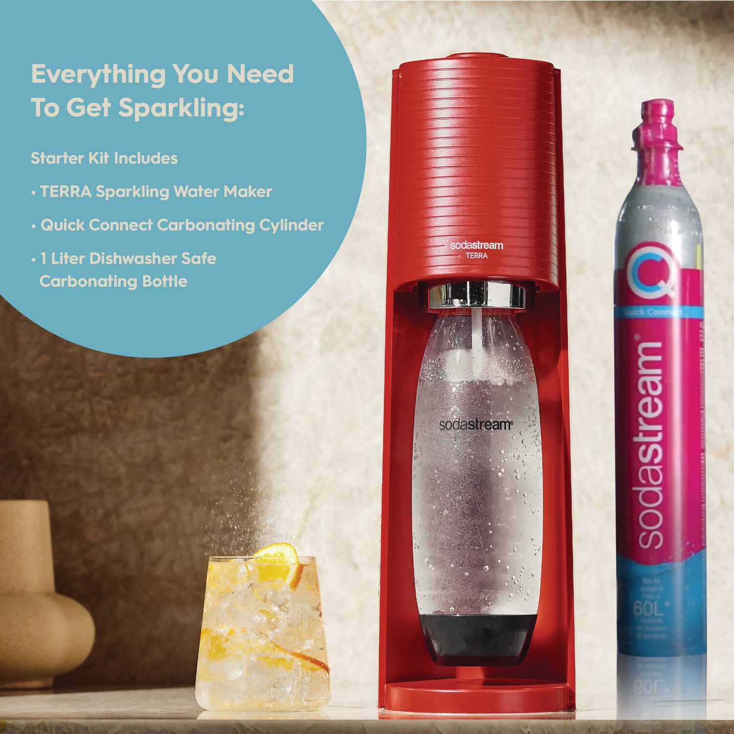 sodastream TERRA 炭酸水メーカー レッド sodastream TERRA 炭酸水 sodastream TERRA 炭酸水メーカー レッド sodastream TERRA 炭酸水