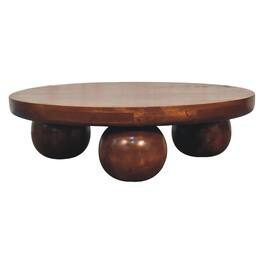Artisan Furniture - Solid Wood Chestnut Central Ball Table - Brown