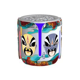 PRIMEPLUS - T202 Rotating Fidget Bluetooth Speaker, BT5.4, 10-15H Playtime, Dynamic Light Show, Chinese Opera Art Collectible Gift - Metal casing