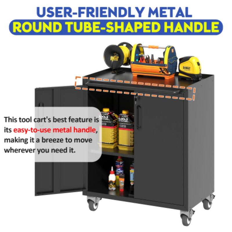 USER-FRIENDLY METAL ROUND TUBE-SHAPED HANDLE

This tool cart's best feature is its easy-to-use metal handle, making it a breeze to move wherever you need it.