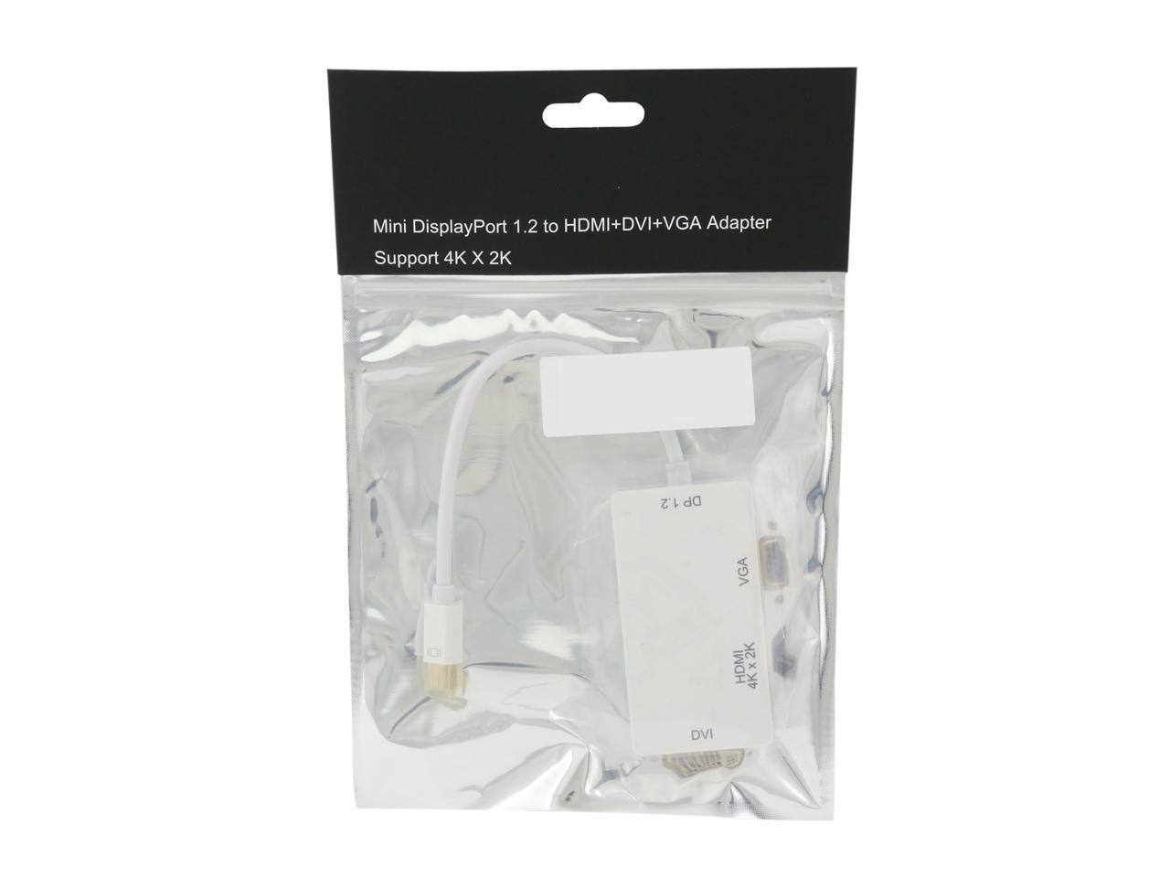 Mini DisplayPort 1.2 to HDMI+DVI+VGA Adapter Support 4K X 2K

1.2 DP
VGA
2K HDMI 4Kx2K 4K
DVI