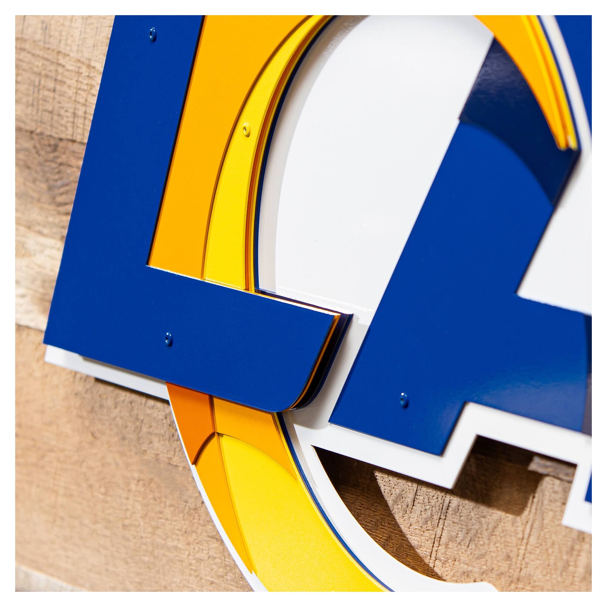 Alt View 2. Evergreen Enterprises - Los Angeles Rams 23" Layered Metal Wall Art Sign - Multicolor.