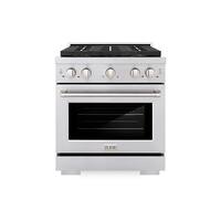 ZLINE - 30 in. 4.2 cu. ft. Freestanding Paramount Gas Range with DuoPro Cooktop and Convection Gas Oven - Stainless Steel - Front_Zoom