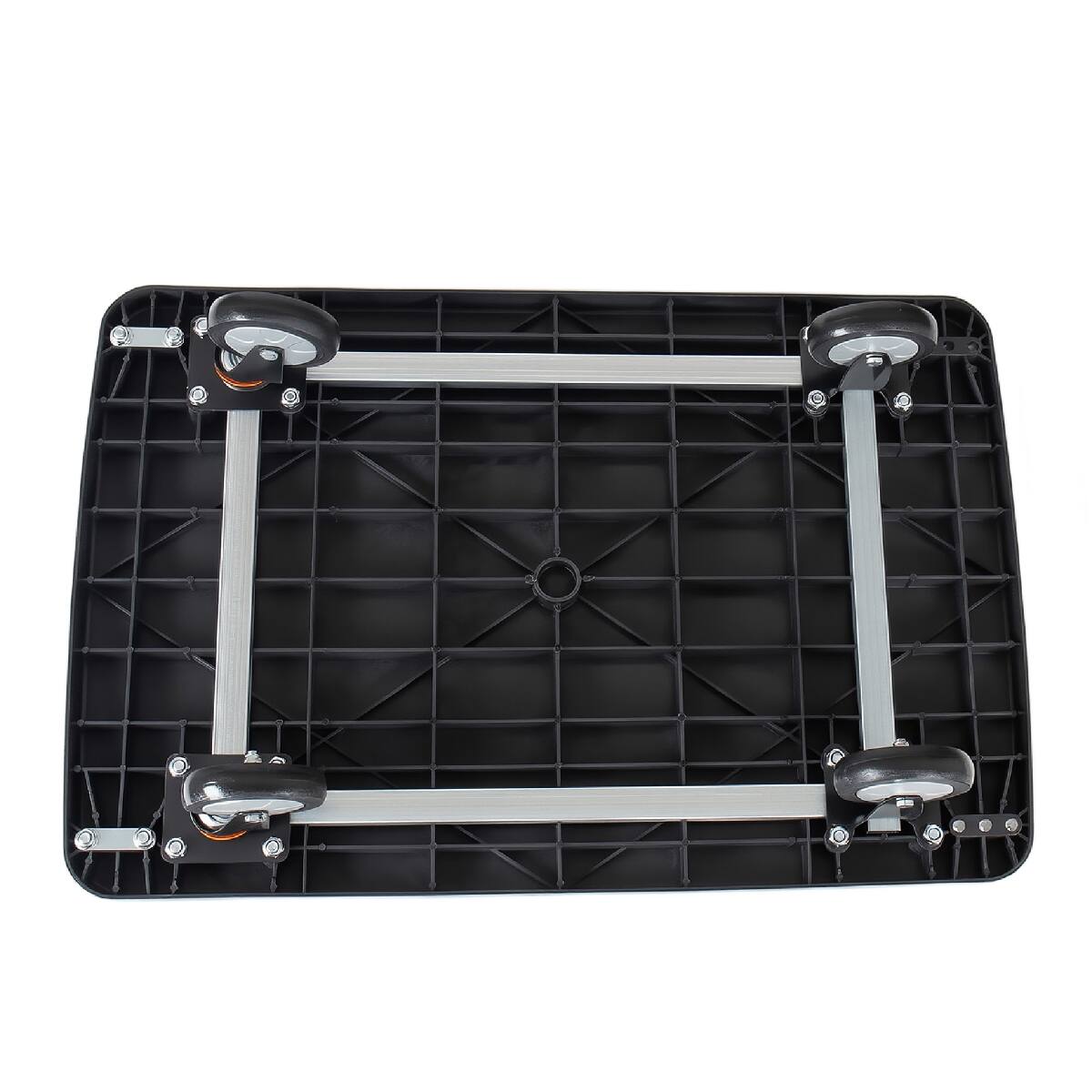 Alt View 7. Ropilly - Ropilly Folding Platform Truck with Silent Wheels, 660 lb Capacity Steel Flatbed Cart - Black.