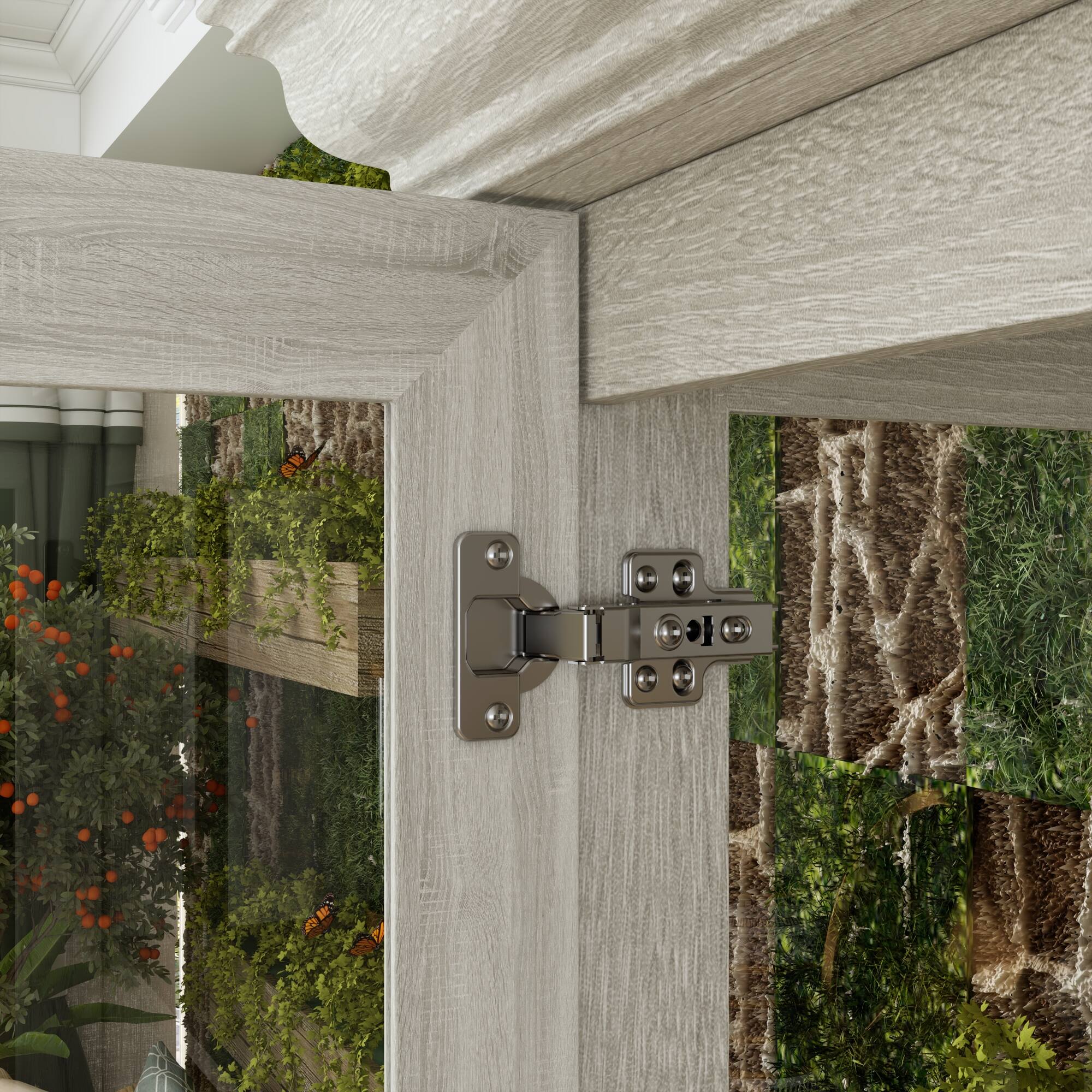 Alt View 6. Famapy - Famapy Classic Tempered Glass - Door Display Cabinet with Anti - Tip Safety - Gray.