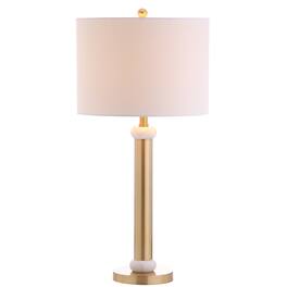 Jonathan Y - Gregory 27" Metal/Marble LED Table Lamp - Gold/White