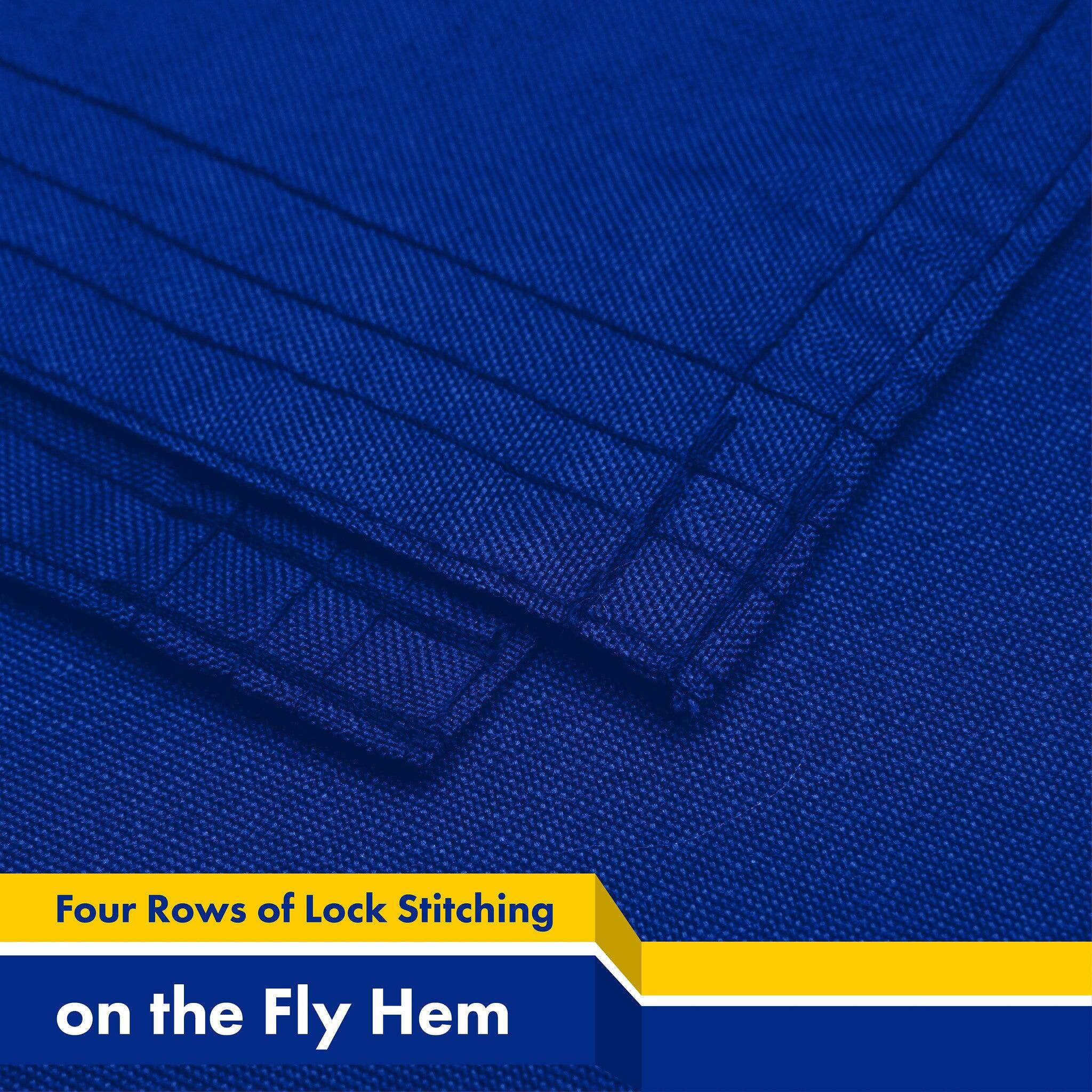 Four Rows of Lock Stitching on the Fly Hem