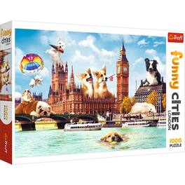Trefl - Red Funny Cities 1000 Piece Puzzle - Dogs in London