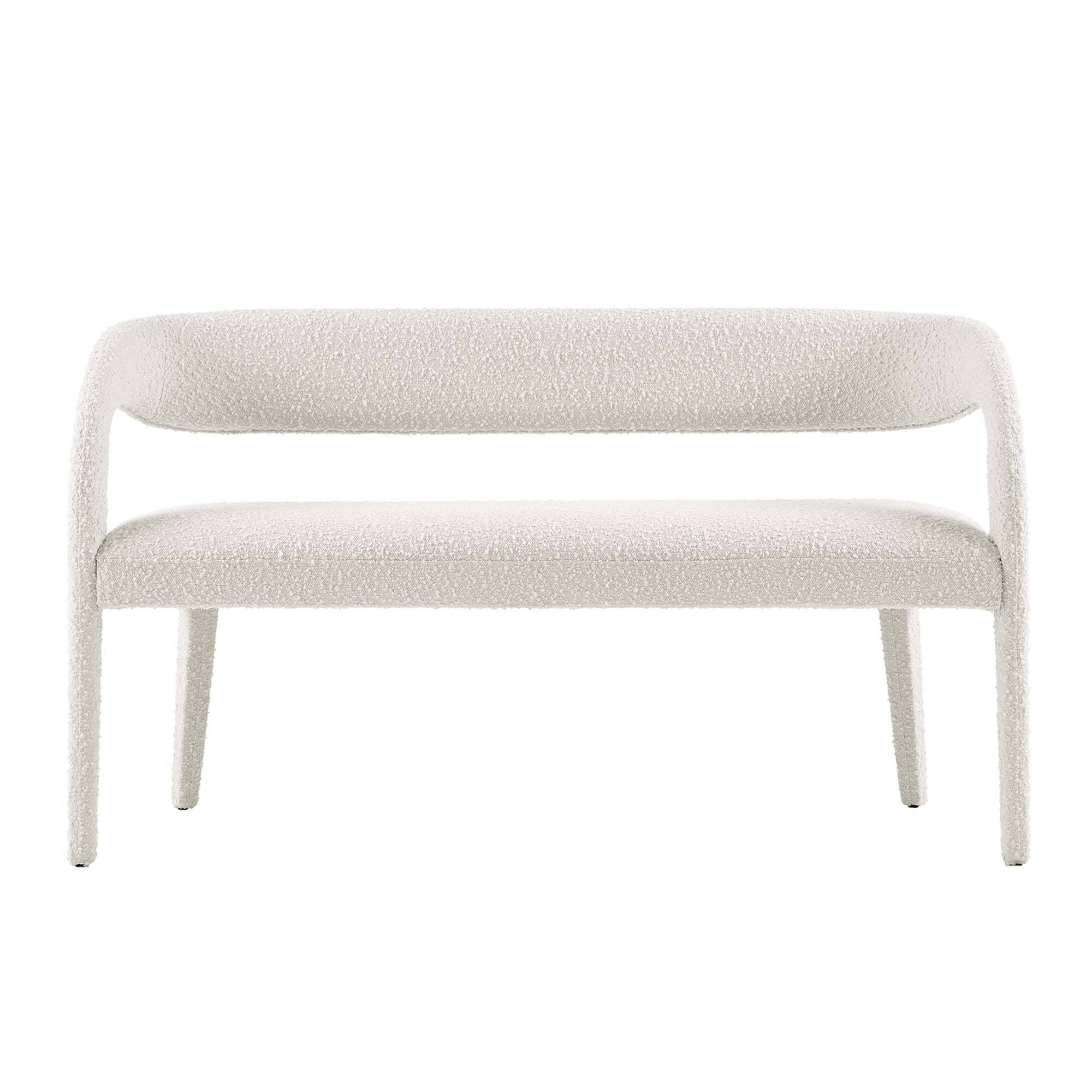 Alt View 2. Modway - Pinnacle Boucle Fabric Accent Bench by Modway - White.