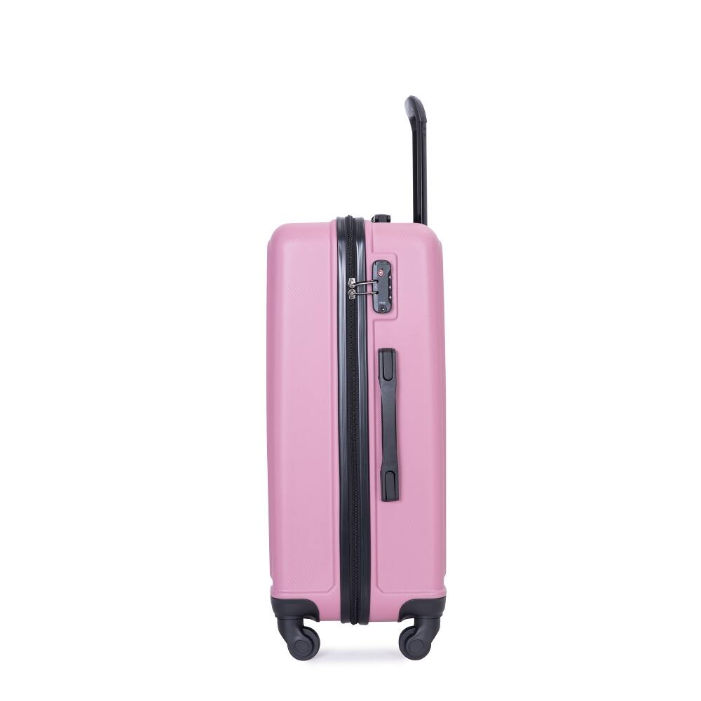 Alt View 2. Ropilly - Ropilly Pink 3 Piece Luggage Set Hardshell Suitcase with Spinner Wheels TSA Lock - Pink.
