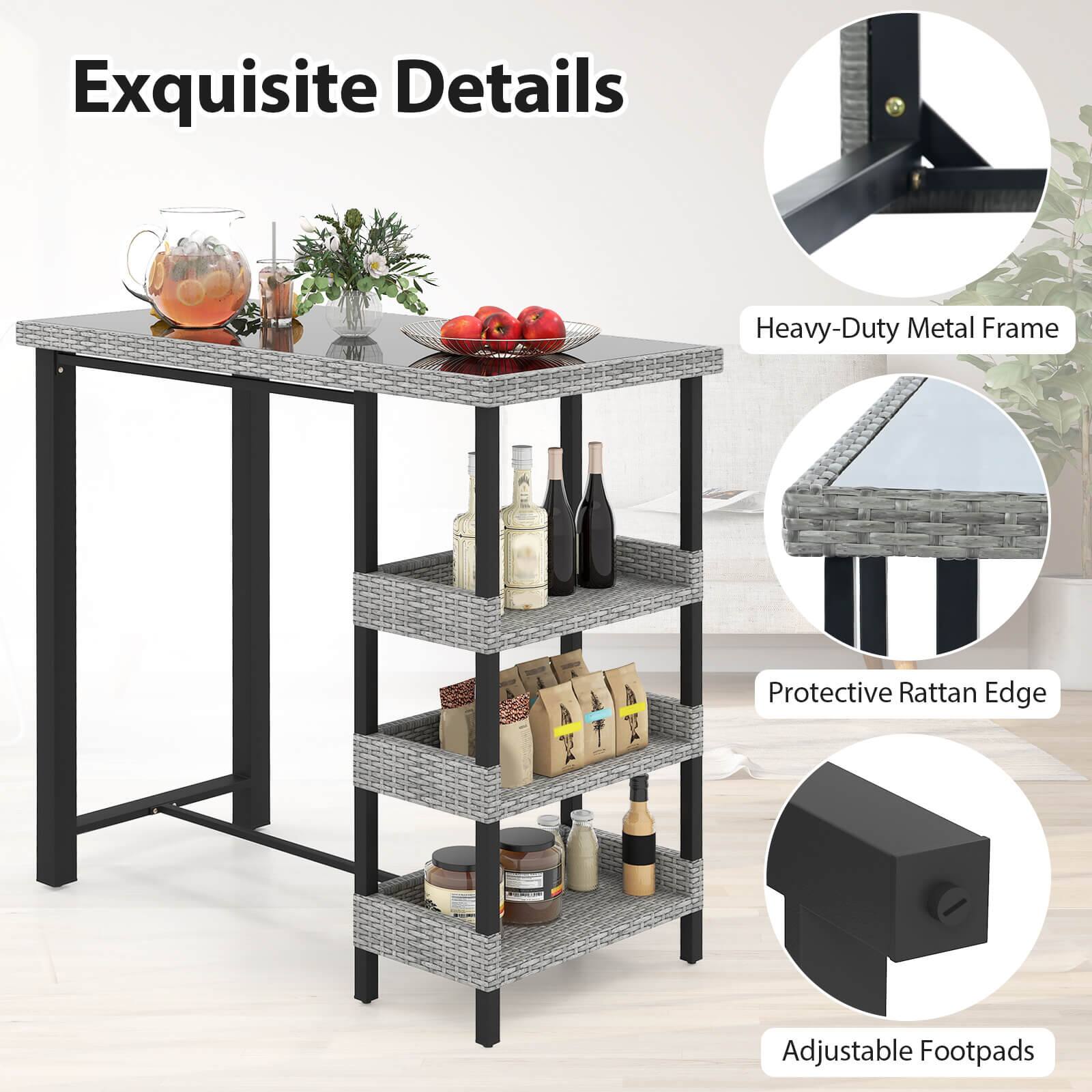 Exquisite Details
Heavy-Duty Metal Frame
Protective Rattan Edge
Adjustable Footpads