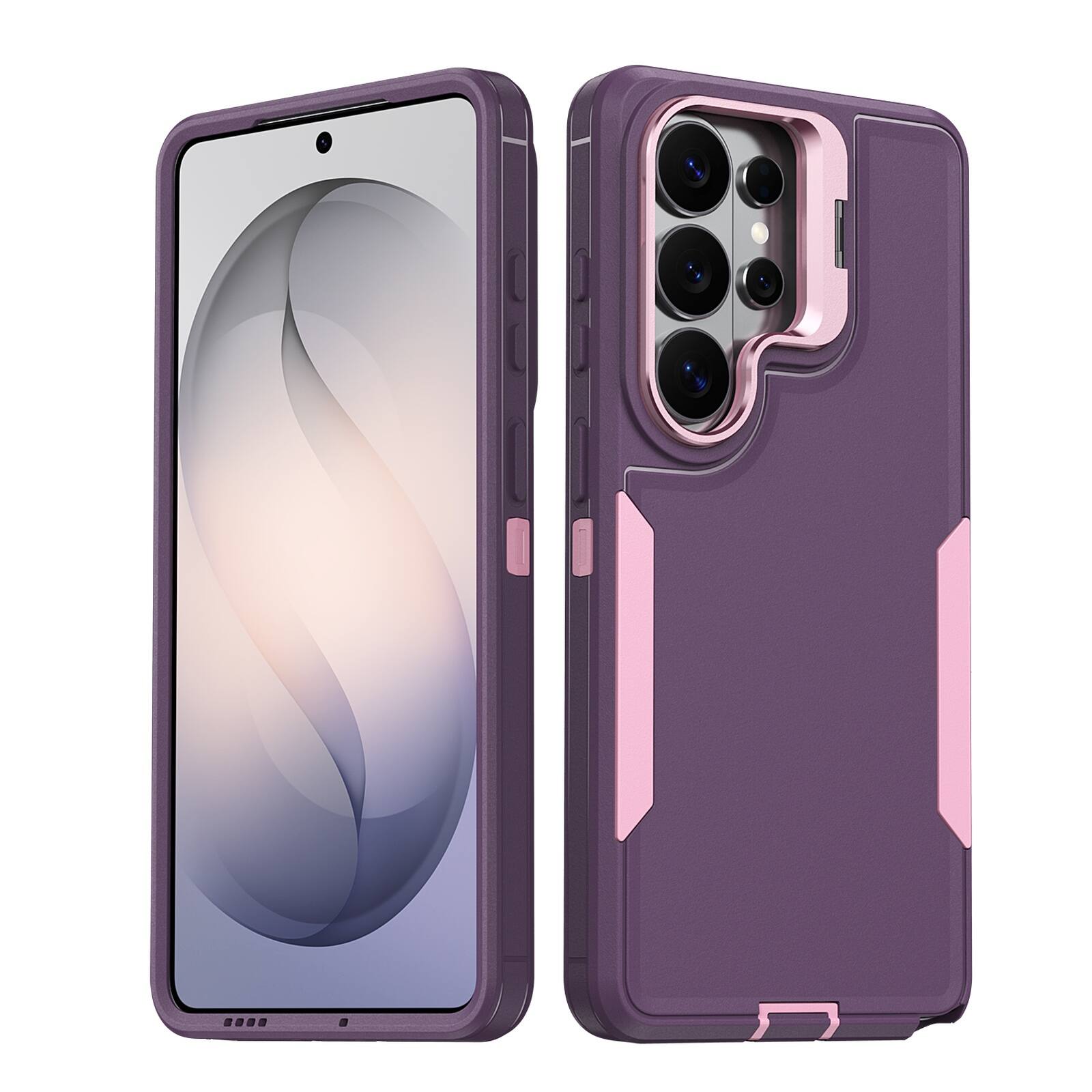 Angle. UUCOVER - Rugged Case for Samsung Galaxy S26 Ultra with Lens Kickstand, Shockproof Dual Layer Non-Slip Drop Protection Phone Cover - Purple.