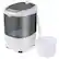 Front. Costway - Portable Mini Counter Top Washing Machine 5.5 lb. Spin Basket Laundry - Grey and White.