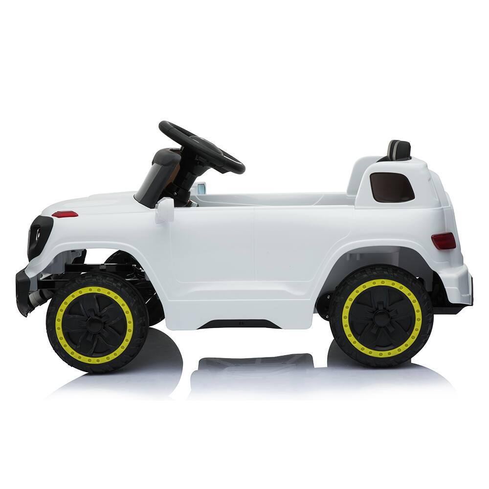 Alt View 5. Winado - 6V Ride on Car, Electric Battery Powered Ride On Toys Kids Car w/Parent Remote, Wider Seat, LED Light, Normal Music - 1 YeWhite.