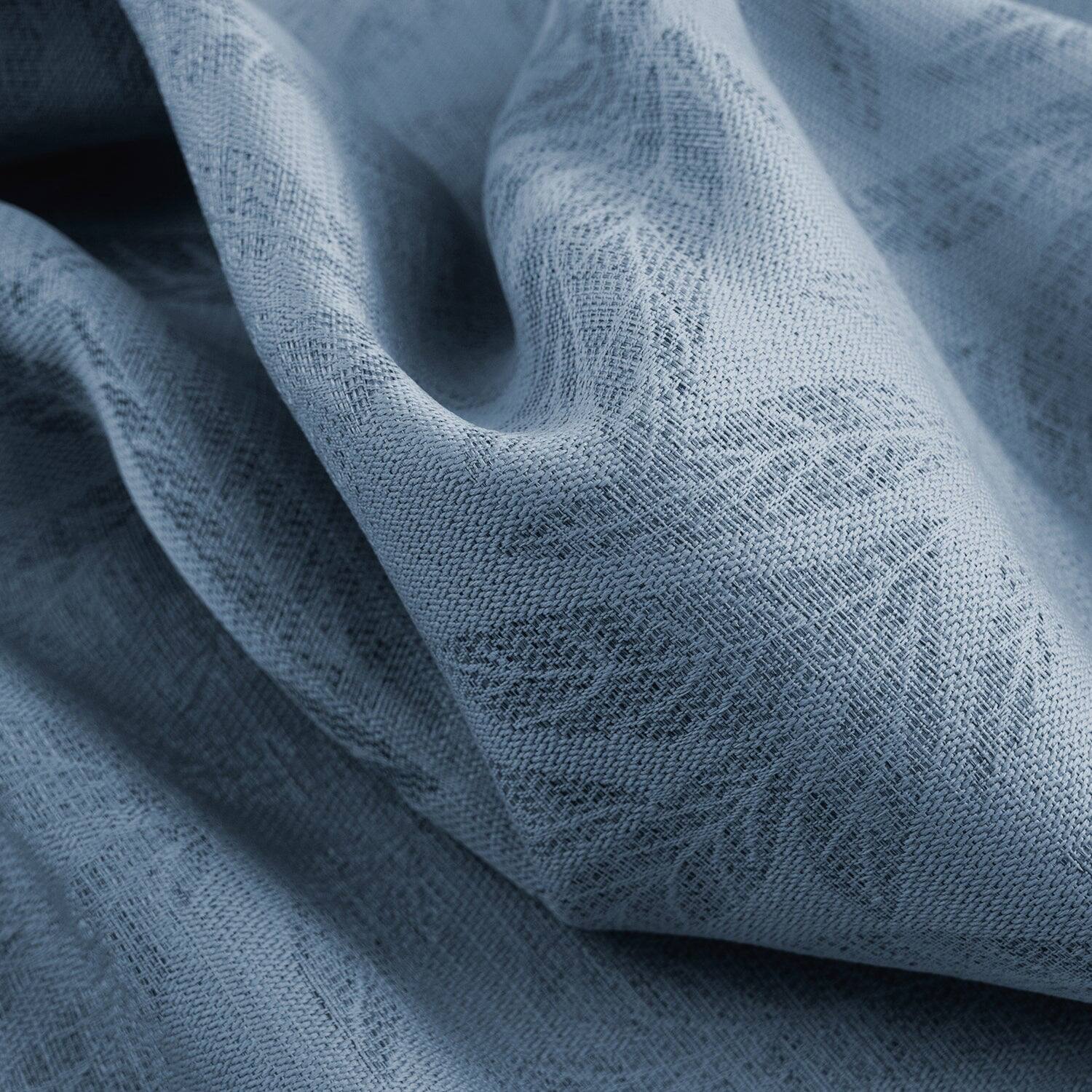 Left. RT Designers Collection - RT Designers Collection 100% polyester Reba Luxury Jacquard Blackout Grommet Curtain Panel 54" x 90" Wedgewood - Wedgewood.