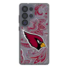Keyscaper - NFL - Arizona Cardinals Galaxy Clear Paisley Design Case - S24 - Multicolor