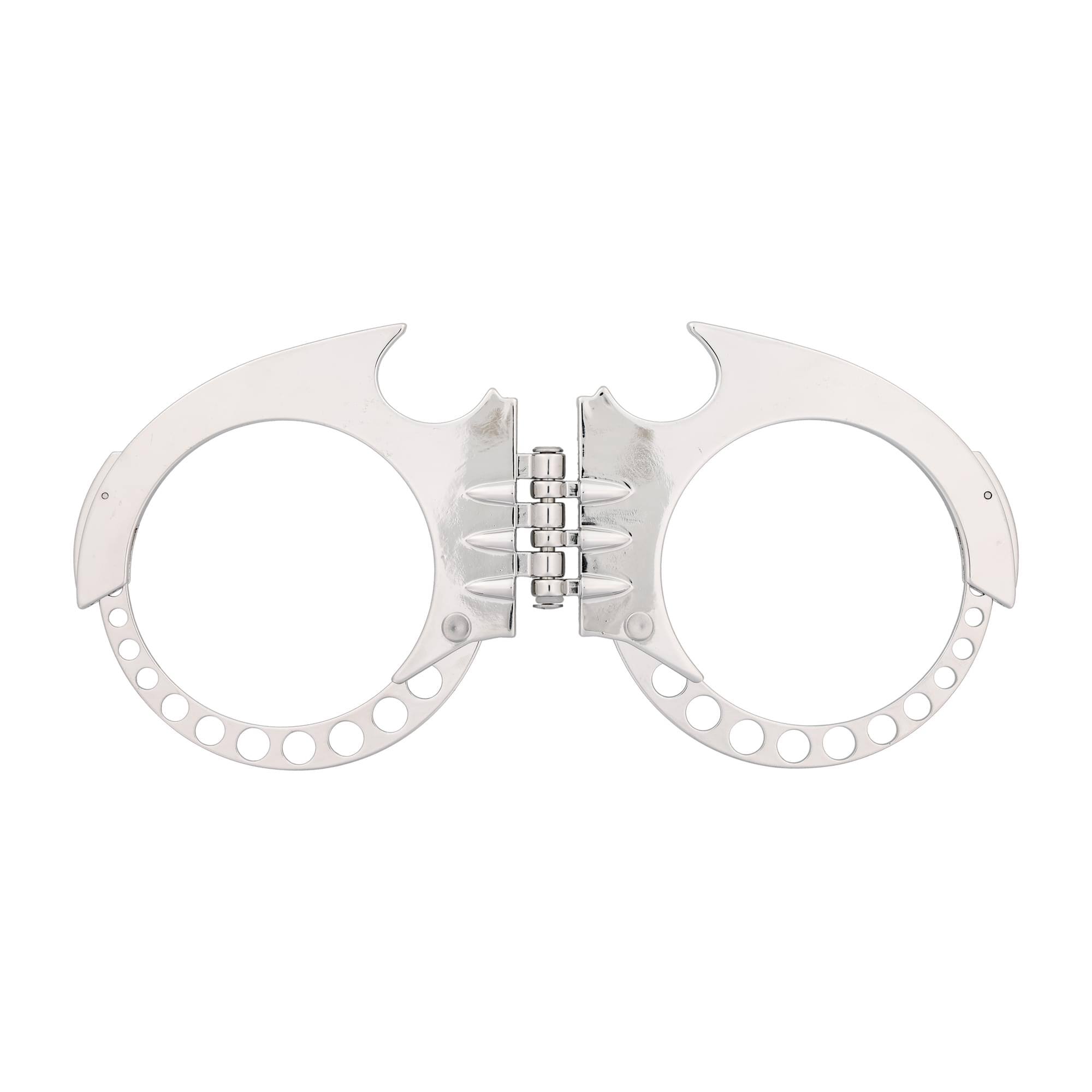 Front. DC Universe - DC Batman Forever Bat Cuffs Bracelet Replica Collector's Box Set - Silver.