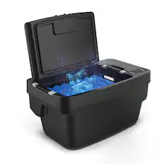 Front. Glarewheel - Portable freezer specially designed for Tesla Model Y - Black.