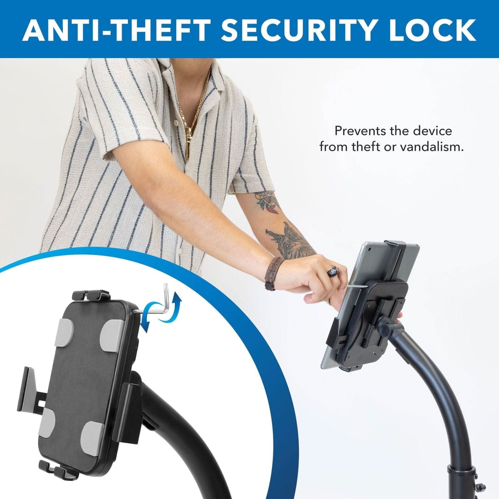 ANTI-THEFT SECURITY LOCK  
Prevents the device from theft or vandalism.