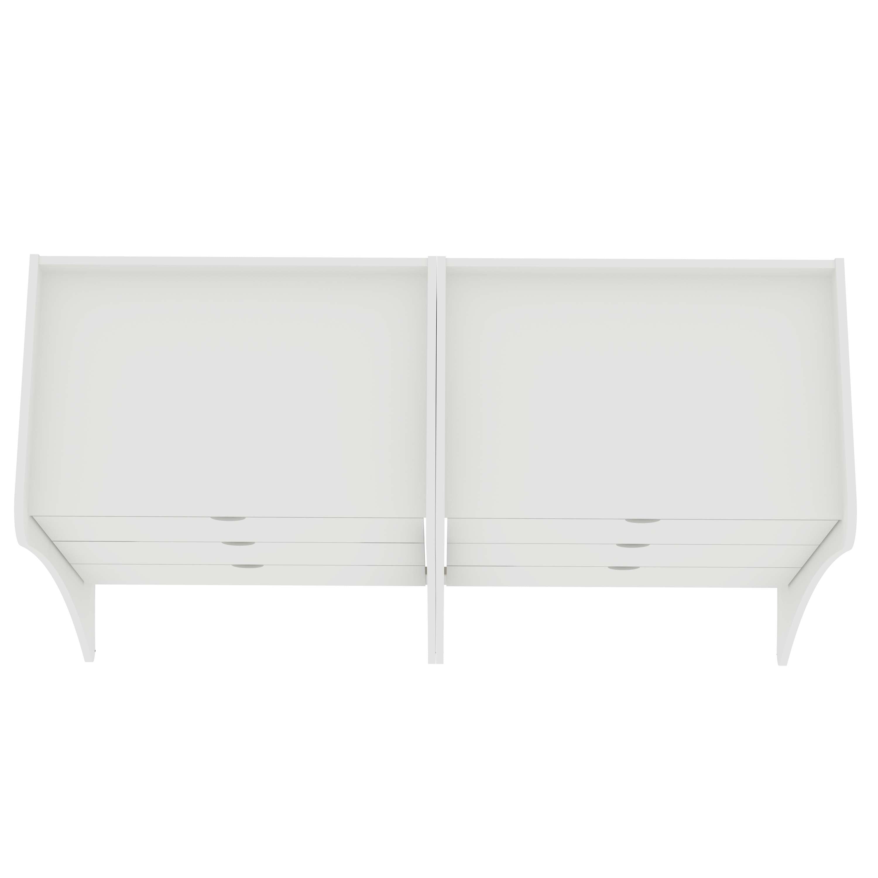 Alt View 7. Manhattan Comfort - Coney Mid-Century Modern 28" Nightstand - Set of 2 - White.