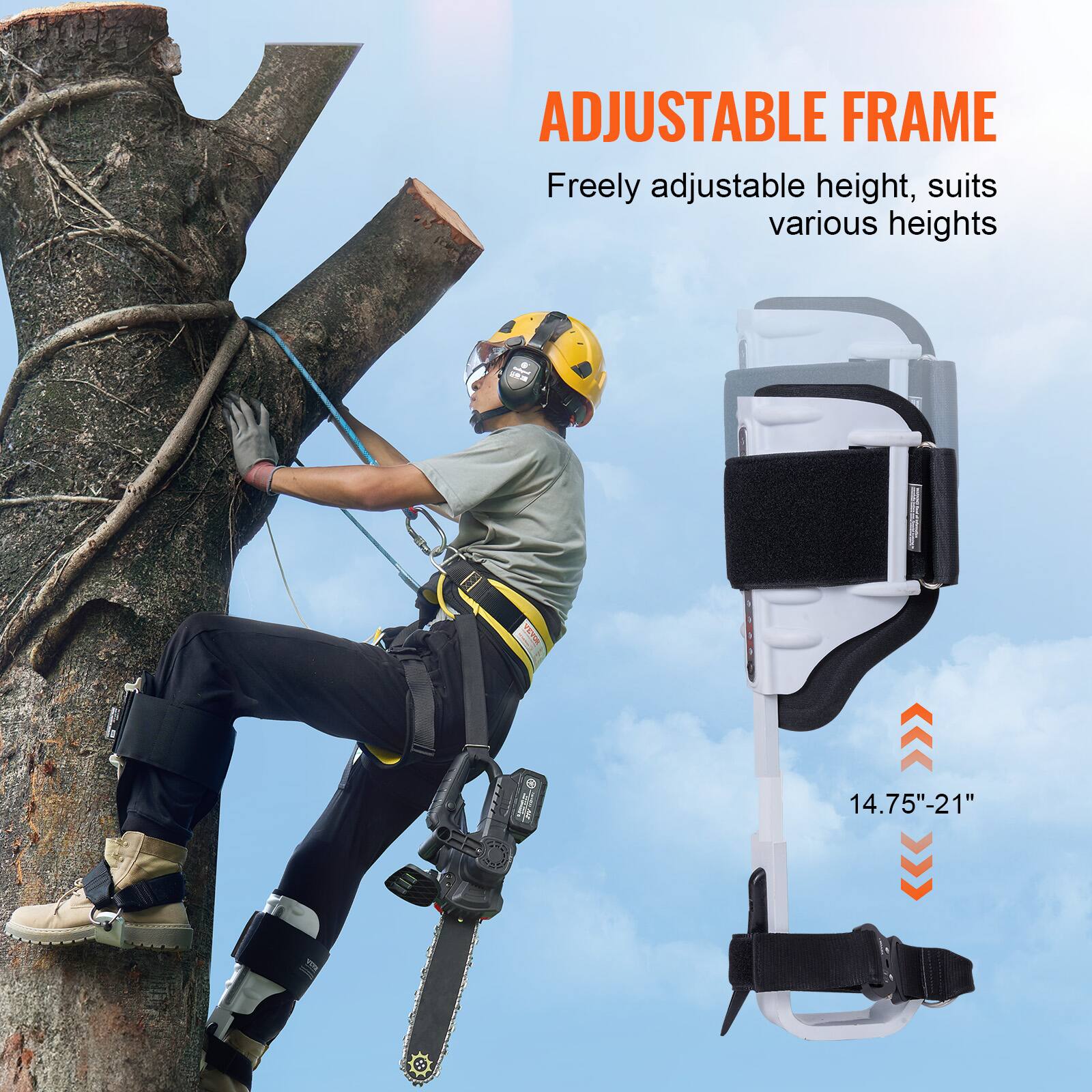 ADJUSTABLE FRAME  
Freely adjustable height, suits various heights  
14.75"-21"