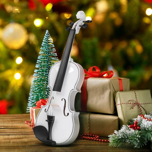 Alt View 2. Winado - Full Size 4/4 Violin Set for Adults Beginners Students with Hard Case,Violin Bow,Shoulder Rest,Rosin,Extra Strings - White.