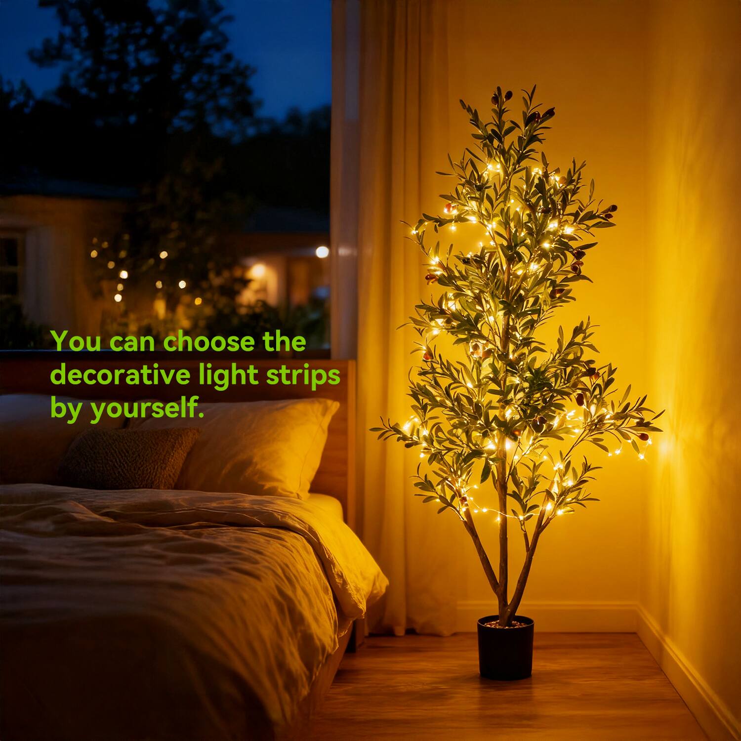 You can choose the decorative light strips by yourself.