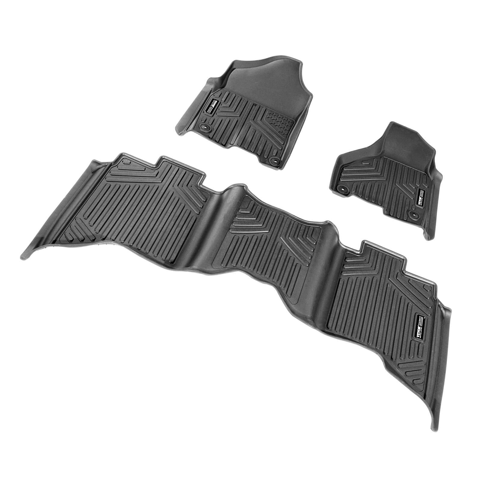Alt View 5. VEVOR - Automotive Floor Mats, Fits Dodge Ram 1500/2500/3500, Crew Cab Only 1500 Classic 2013-2018/2019-2022 - Black.