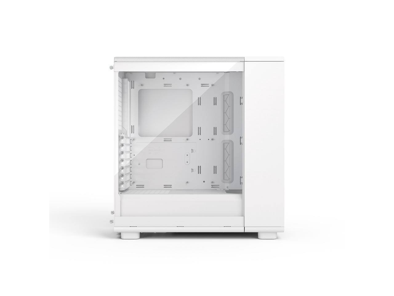 Alt View 7. Fractal Design - Fractal Design Epoch White RGB - Tempered Glass, Mesh Front, 3 RGB Fans, Spacious ATX/mATX/ITX Case - White.
